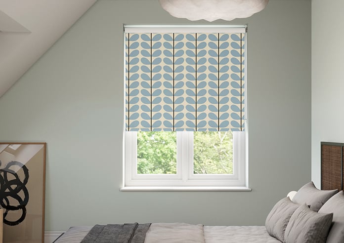 Orla Kiely Two Colour Stem, Powder Blue - Twist&Fit Roller Blind - Image 3